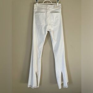 Zara Women's Straight Leg flared bell bottom White Jeans NWOT size 2
